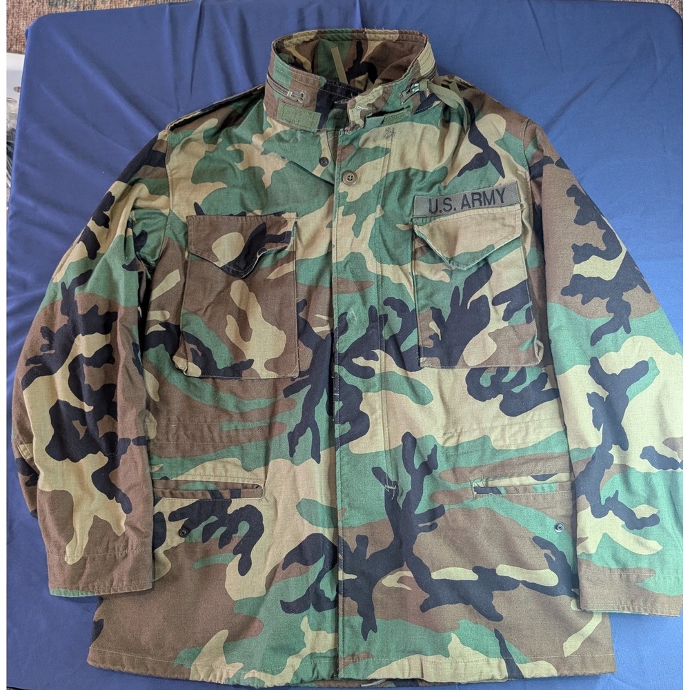US‎ Army Field Woodland Camo Field Coat Cold Weather Medium Reg.